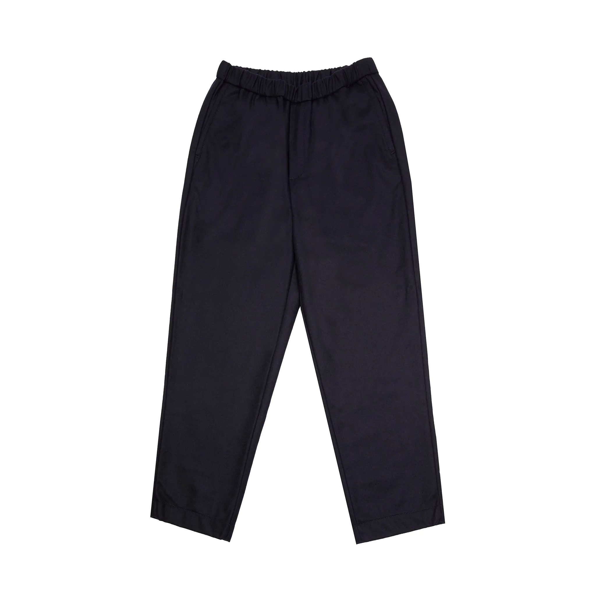 Maison De Soil Wool Easy Tapered Pants in Navy