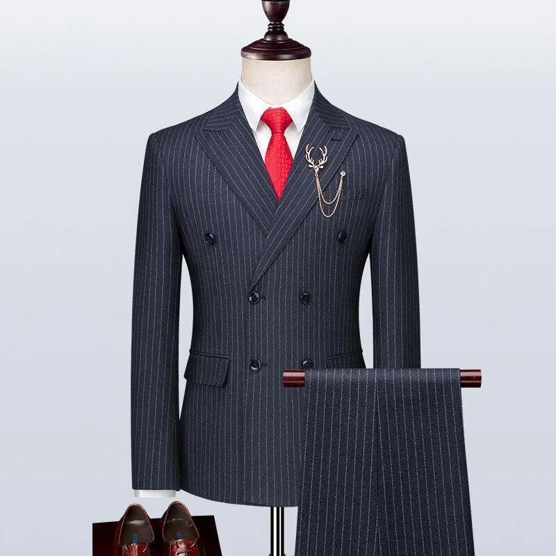 Men Suit - Alberto Striped 3-Piece Suit