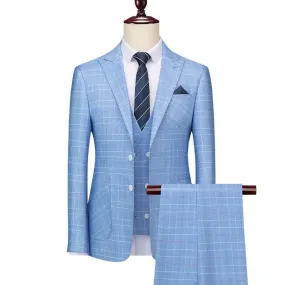 Men Suit - Massimo Plaid 3-Piece Suit