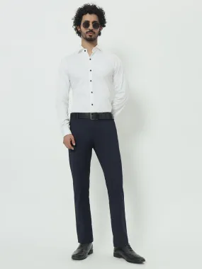 NAVY BLUE SLIM TROUSERS