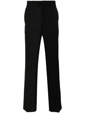 Pinstripe Straight-Leg Trousers