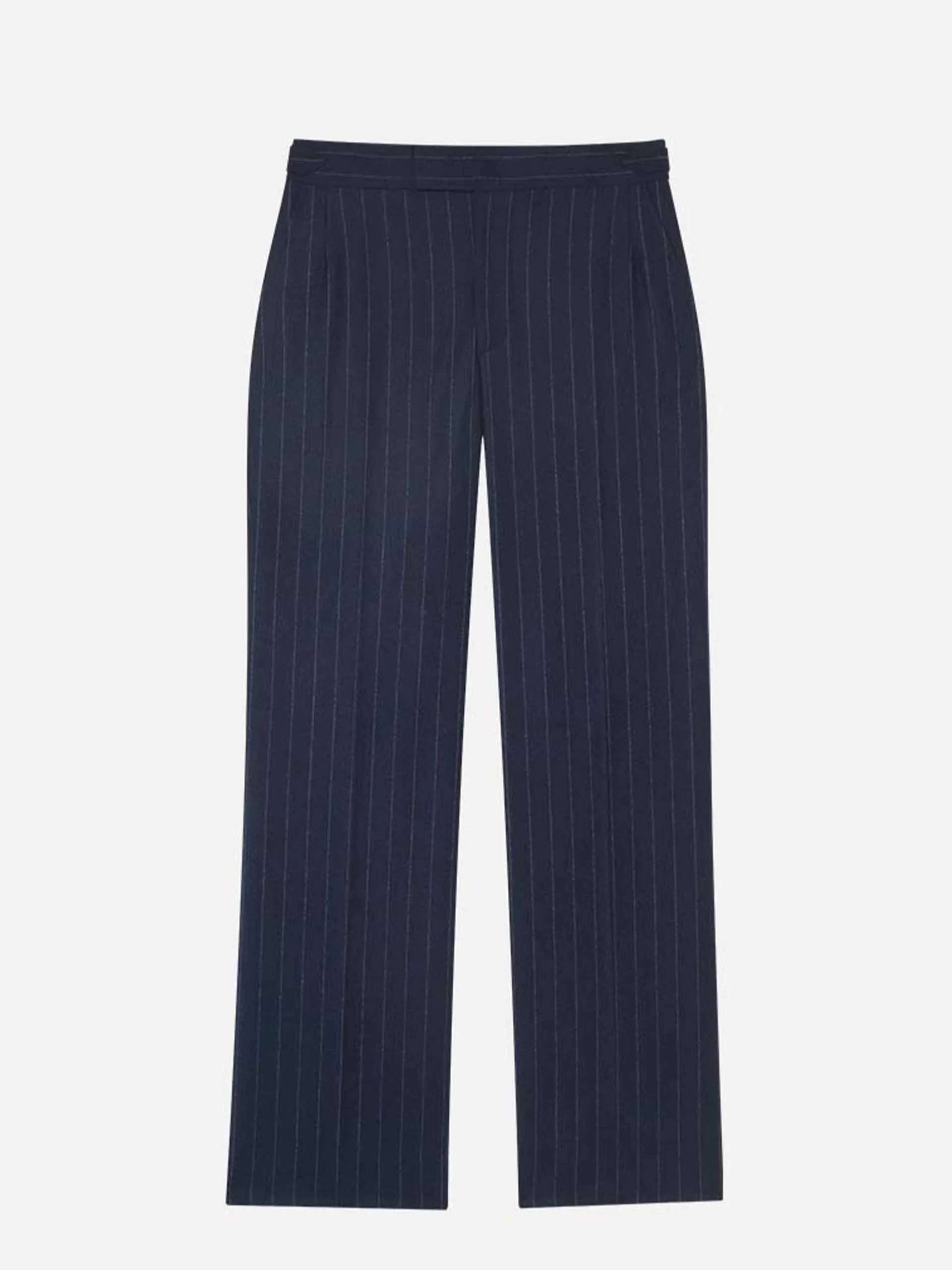 Pinstripe suit trousers