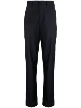 Pinstripe Tapered-Leg Trousers