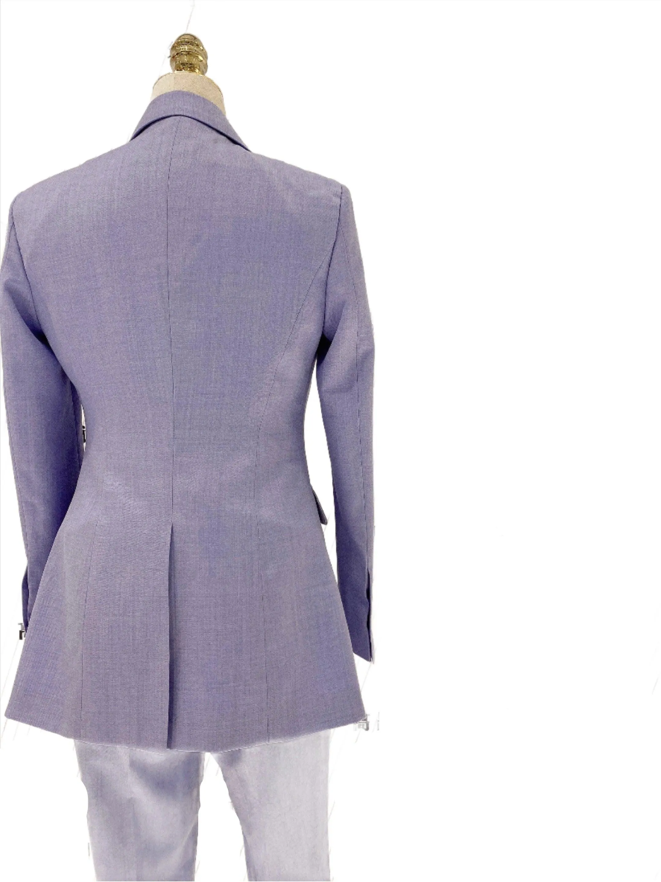 Purple Three-Piece Suit - Women Double-Breasted Pantsuit