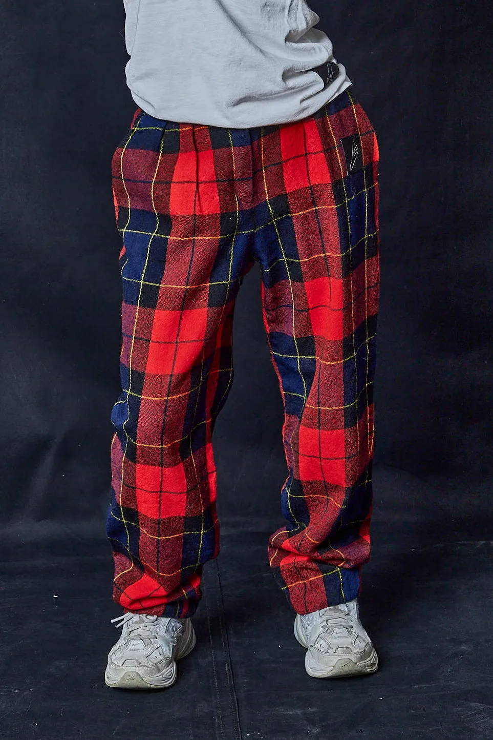 Red Tartan Wool Pants