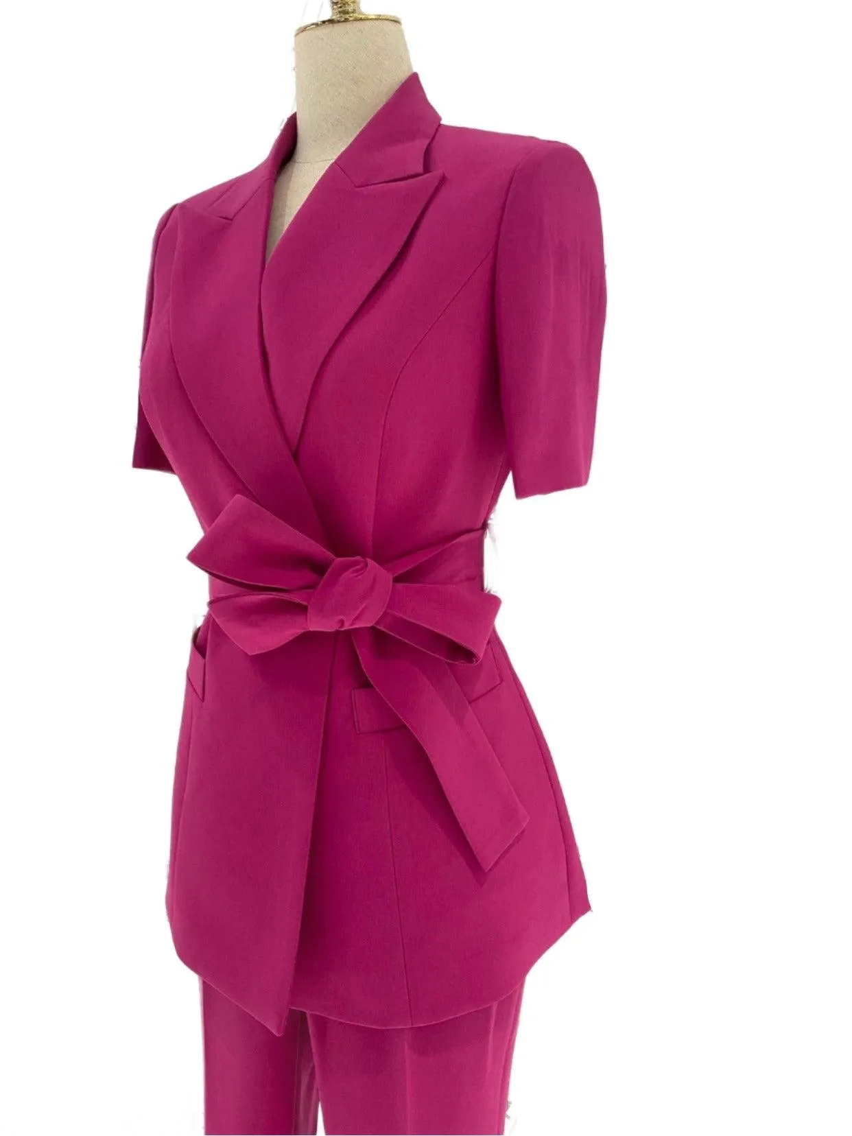 Rose Belted Women Pant Suit