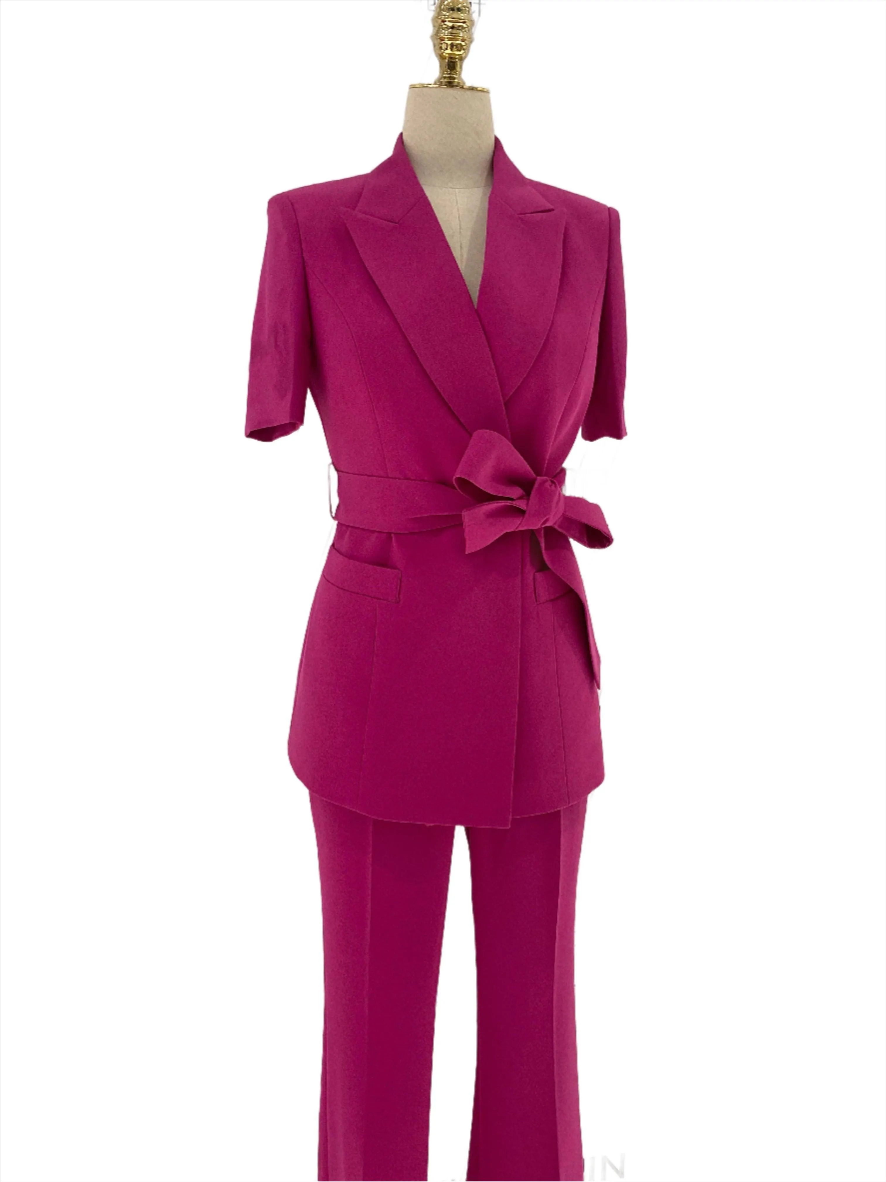 Rose Belted Women Pant Suit