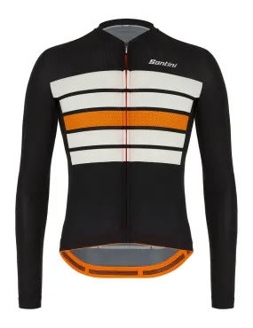 Santini Sleek Long Sleeve Summer Bengal Jersey - Black