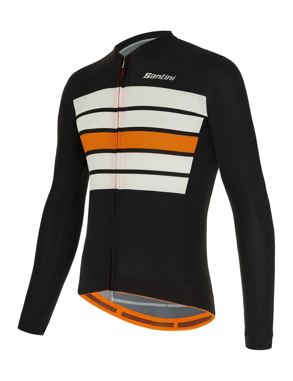 Santini Sleek Long Sleeve Summer Bengal Jersey - Black