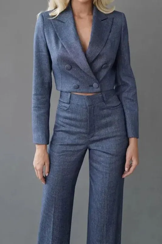 Short jacket pants Suit