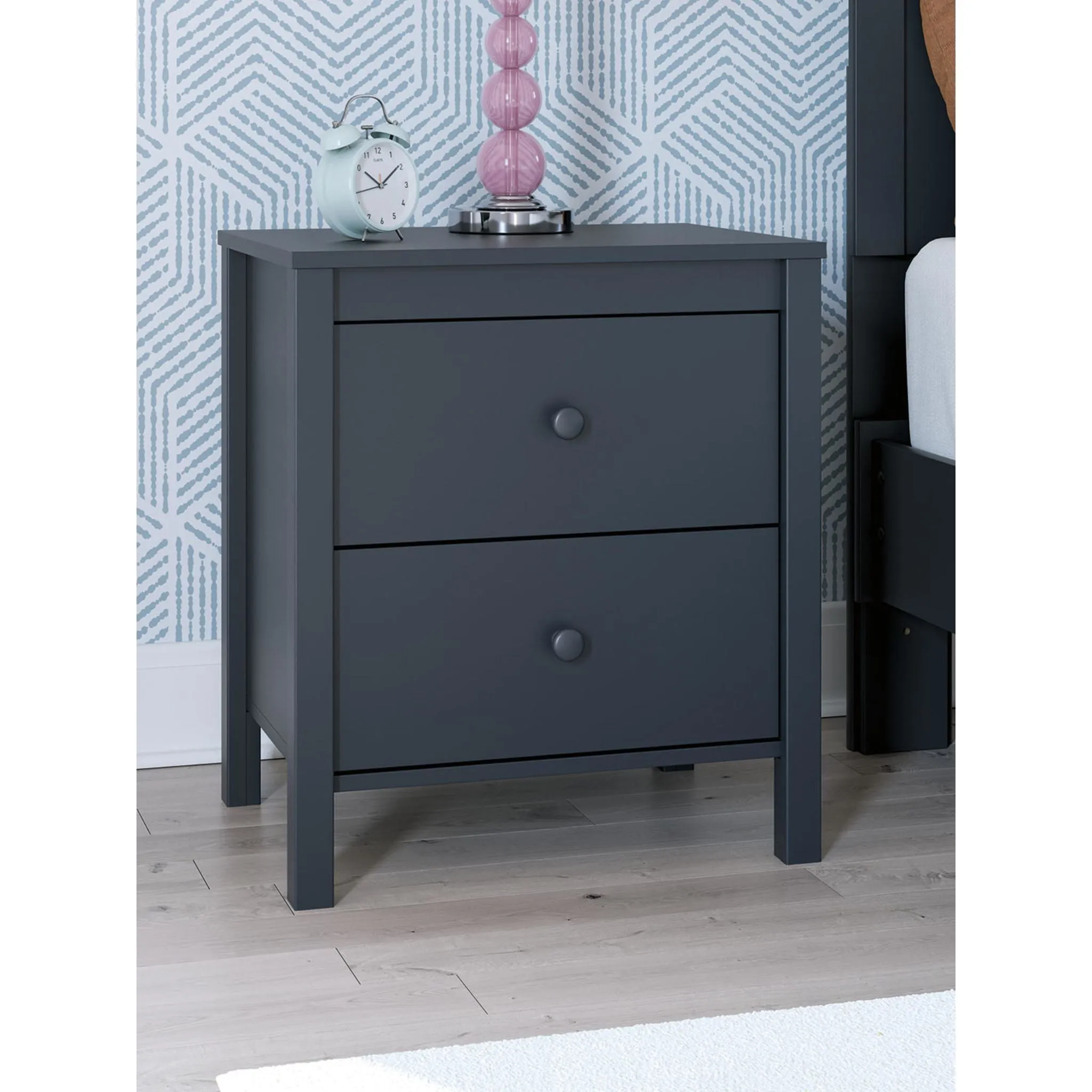 Simmenfort Nightstand - Navy Blue