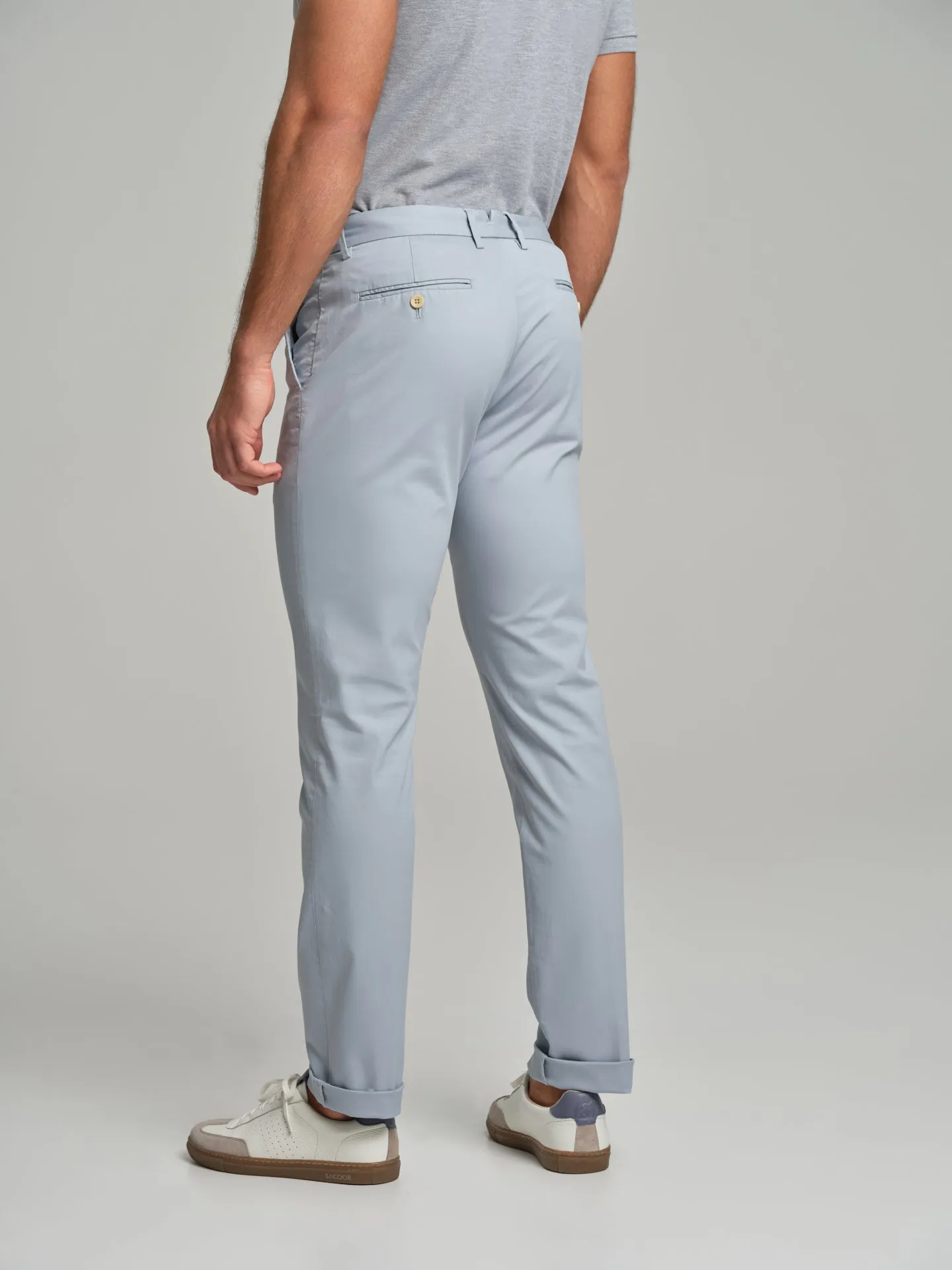 Soft twill garment dye chino trousers