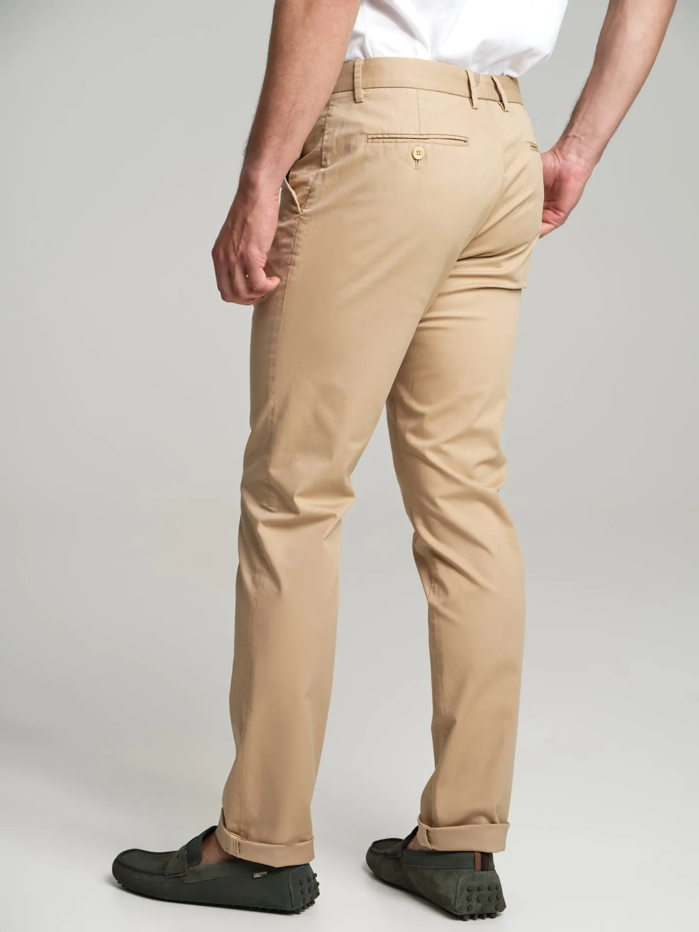 Soft twill garment dye chino trousers