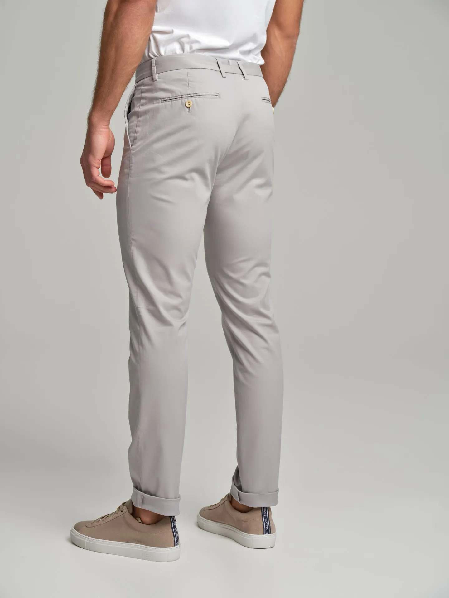 Soft twill garment dye chino trousers