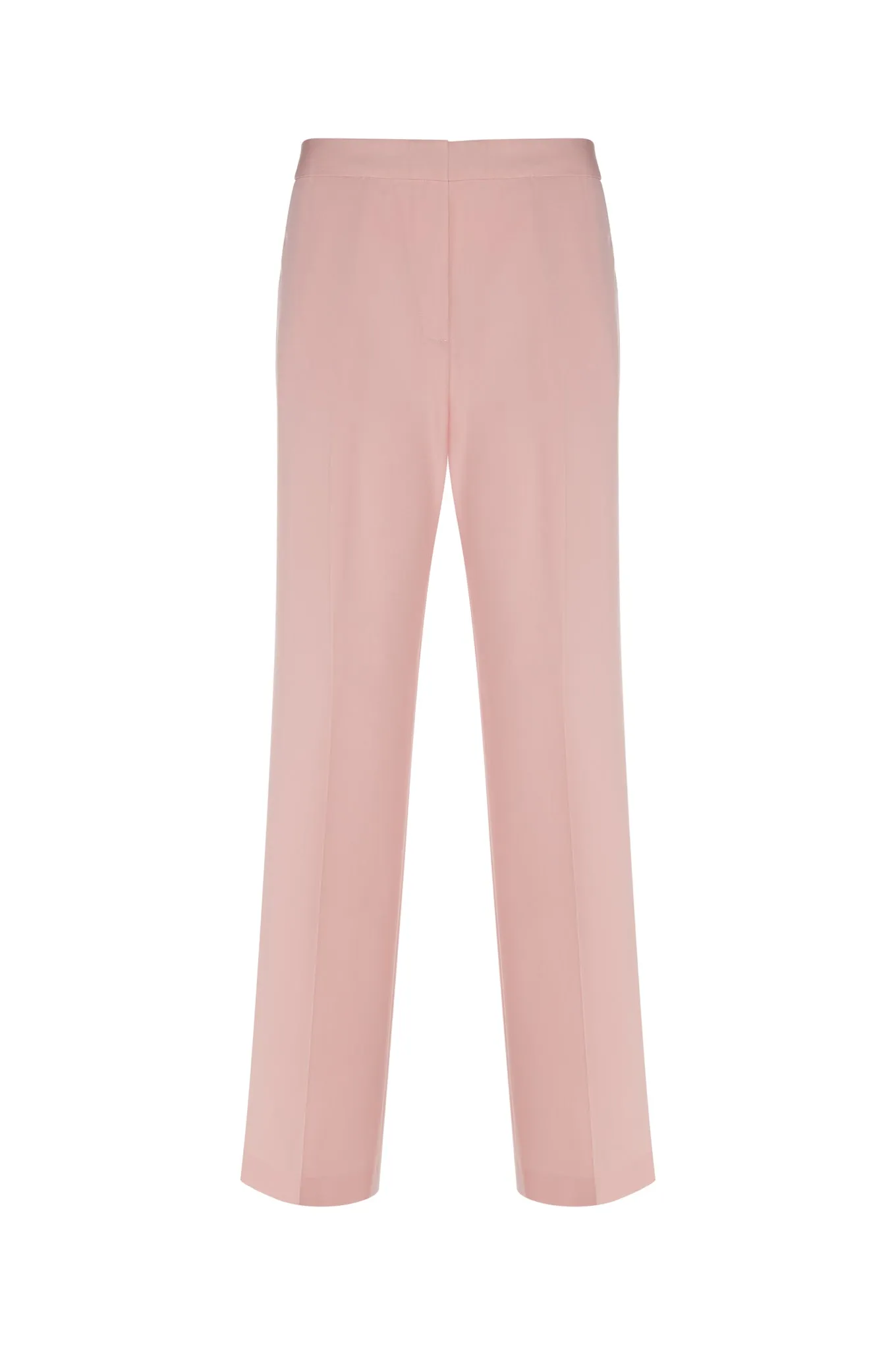 Straight leg high waist creased trousers