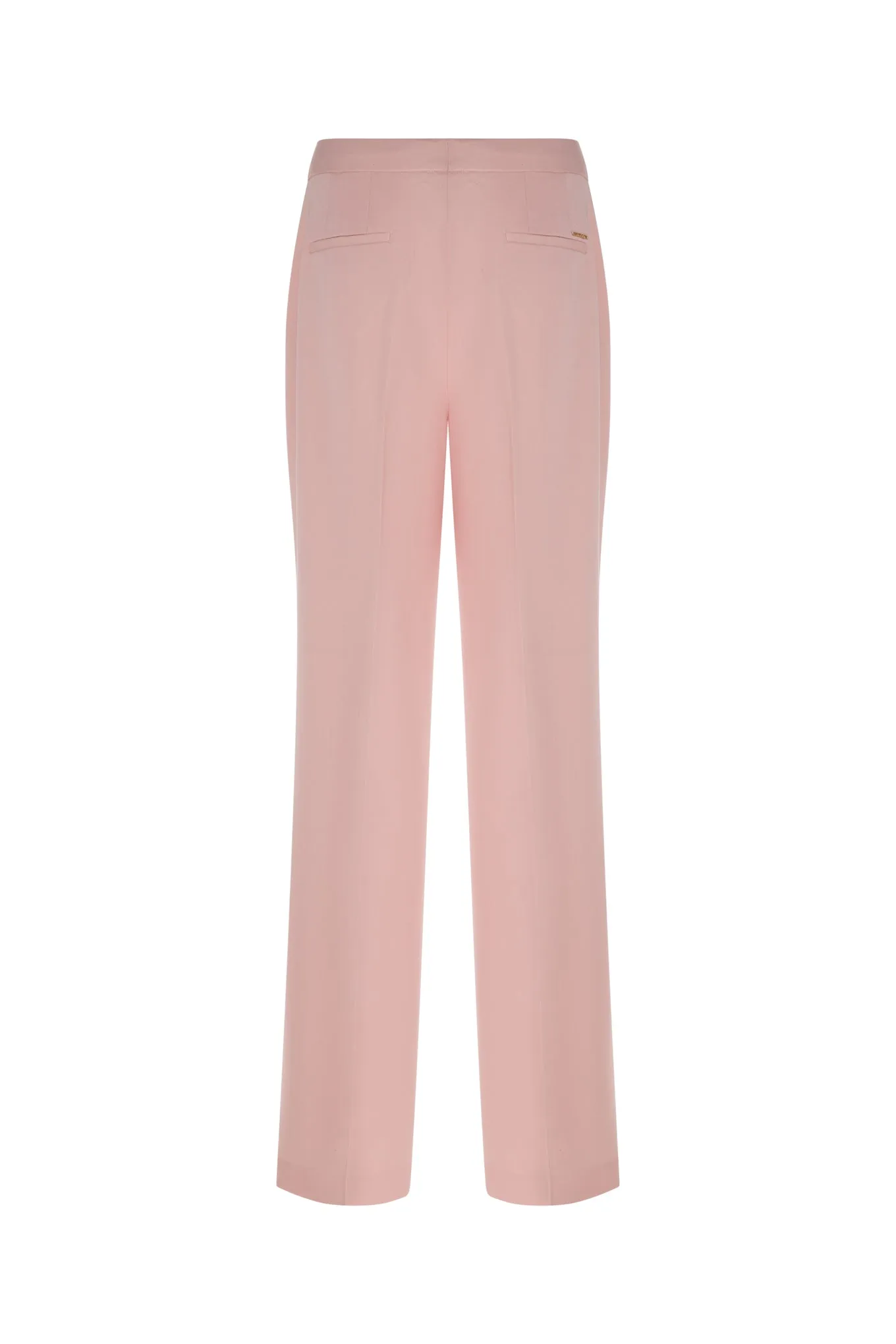 Straight leg high waist creased trousers