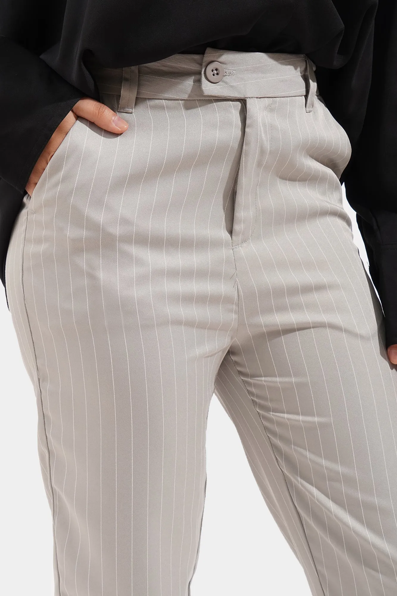 Striped Slim Fit Trousers