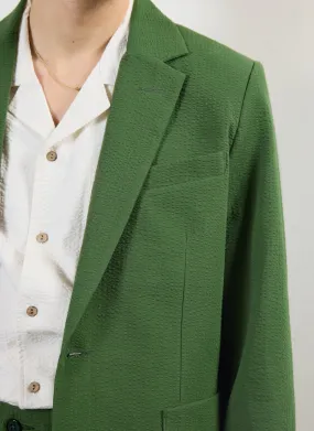 Tailored Seersucker Blazer | Forest