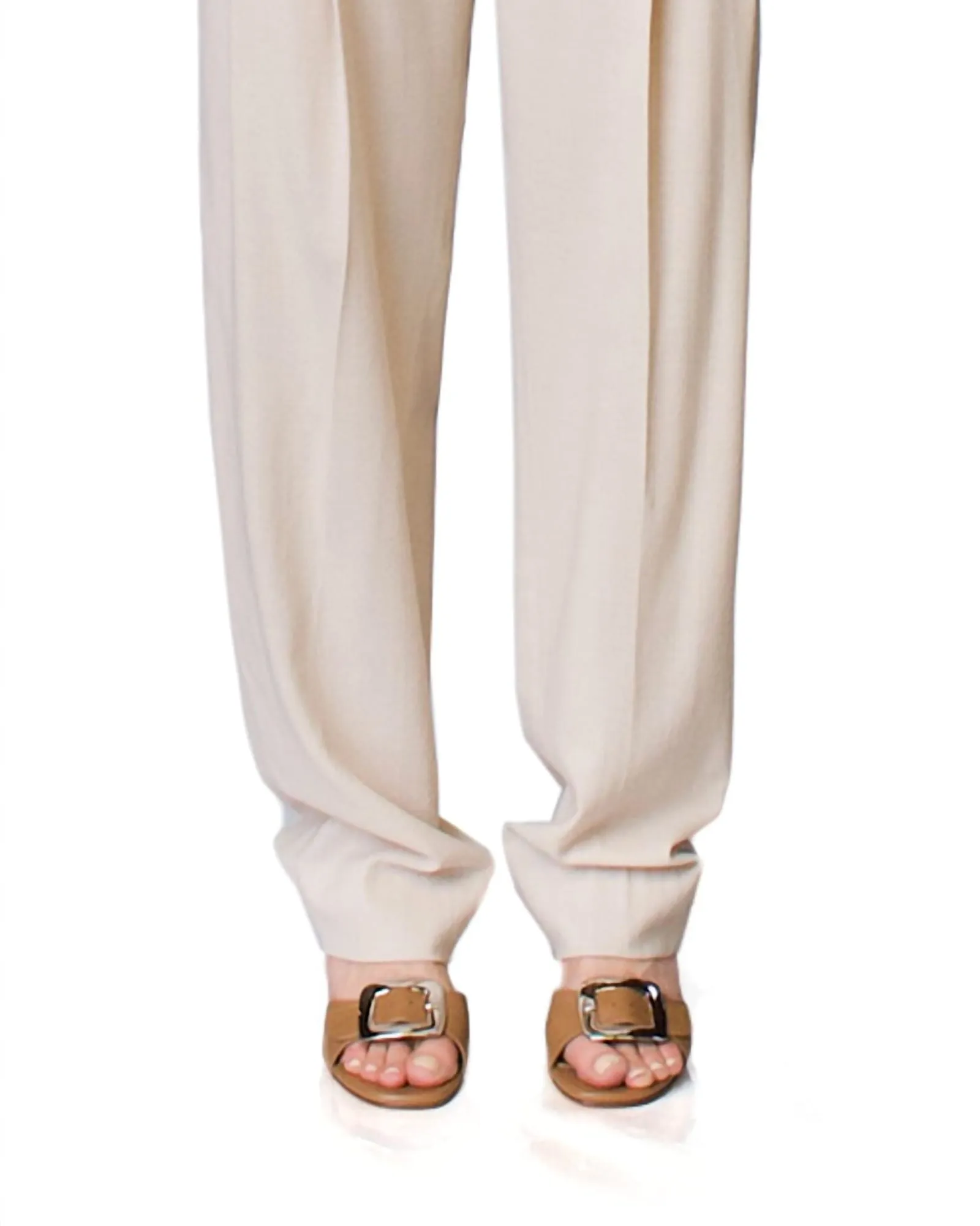 Tapered Trousers In Pale Fawn | Pale Fawn