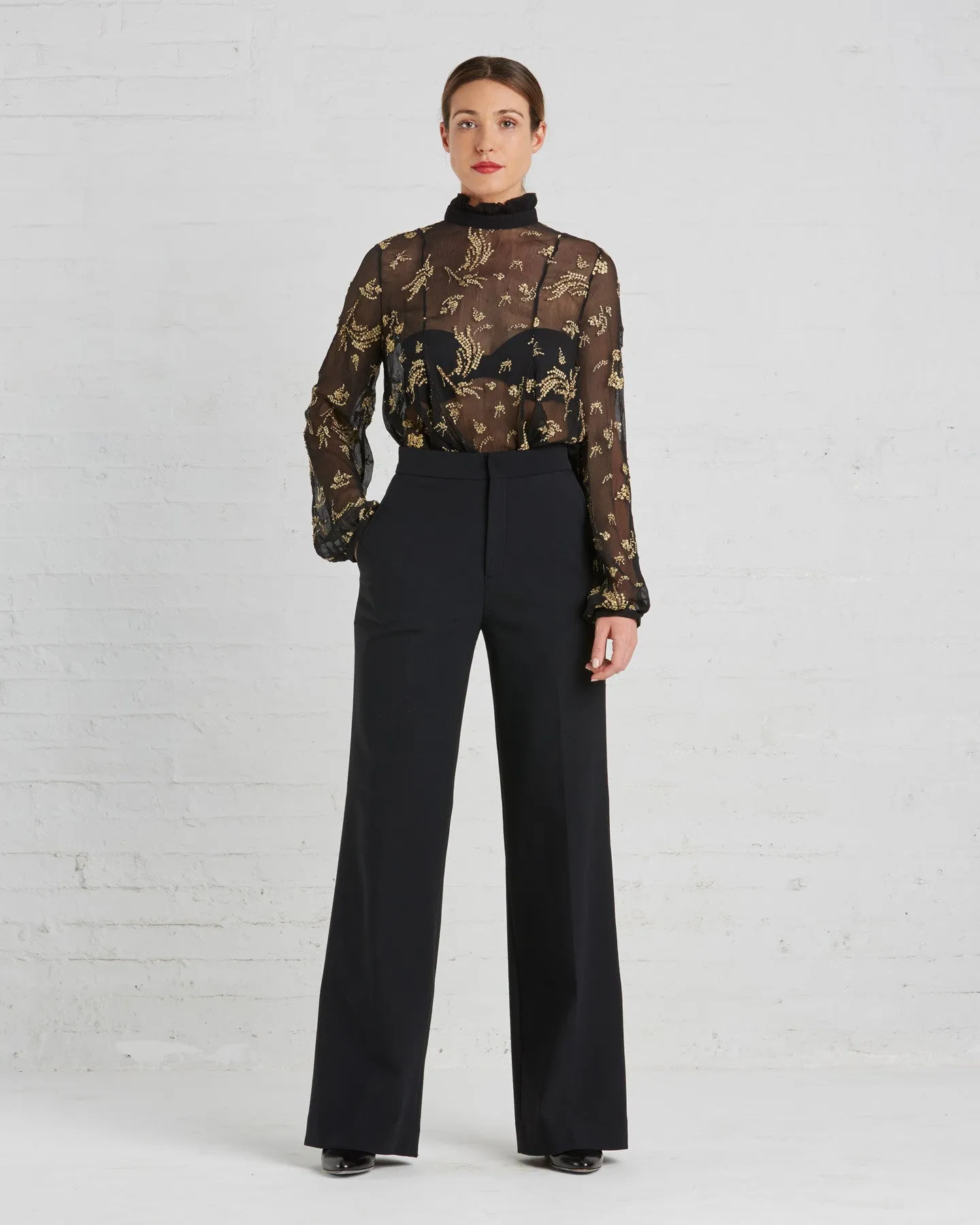 Voz | Wide-leg Trousers in Black