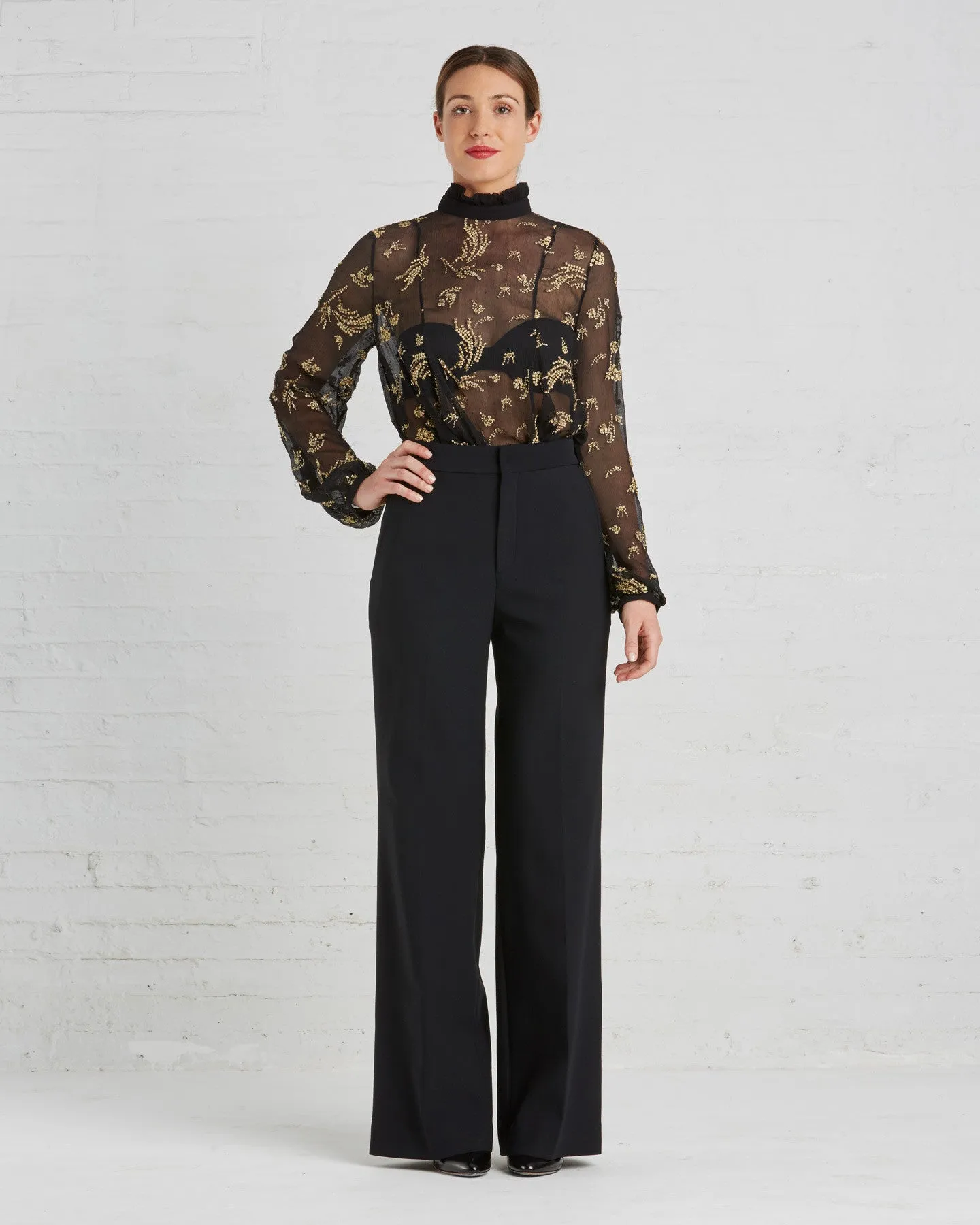 Voz | Wide-leg Trousers in Black