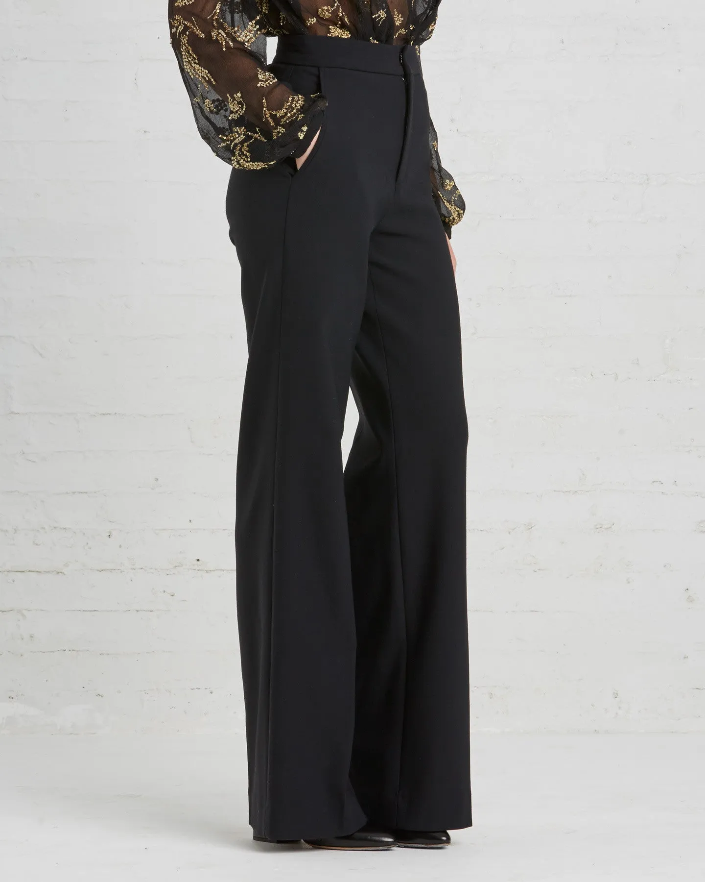 Voz | Wide-leg Trousers in Black