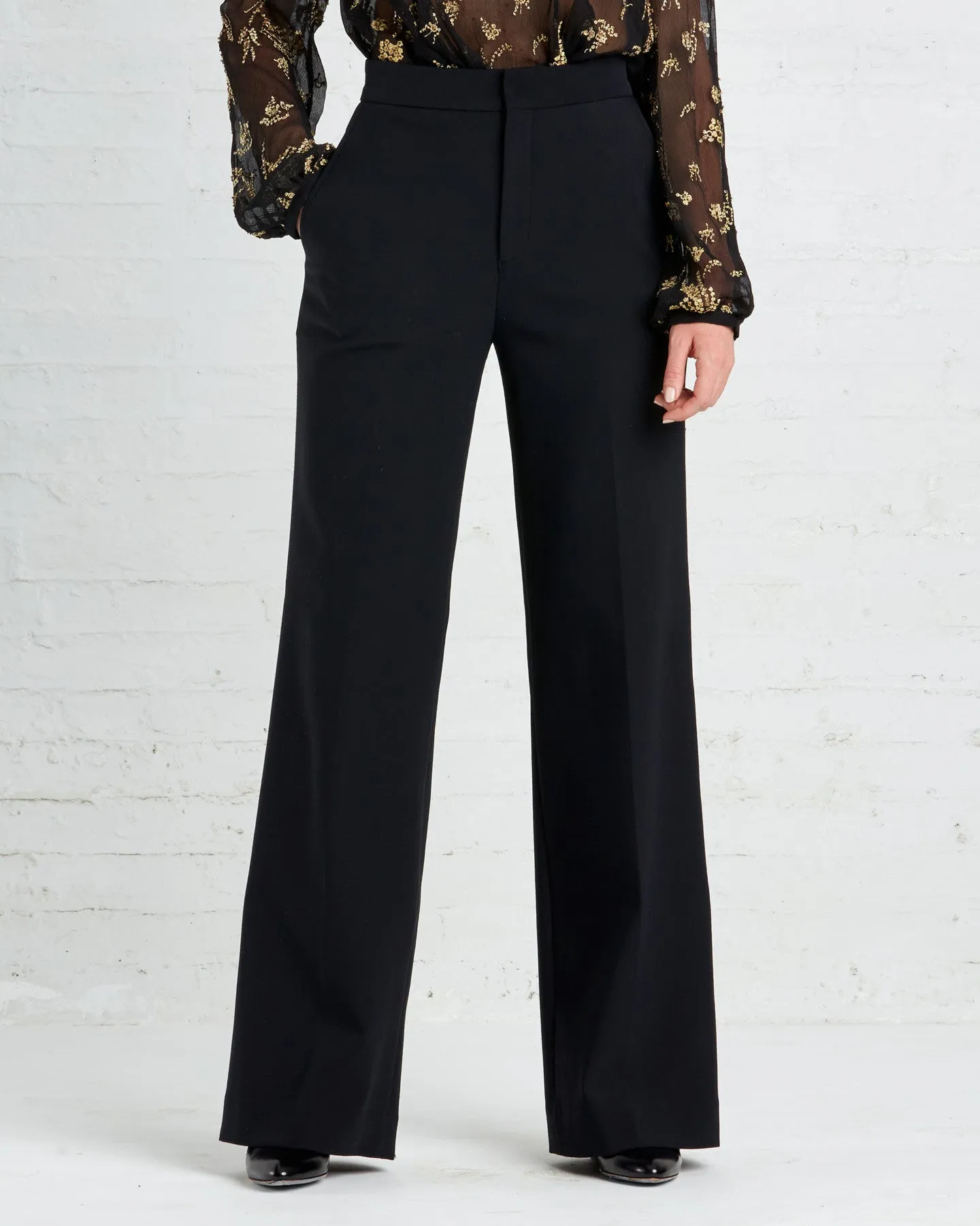 Voz | Wide-leg Trousers in Black