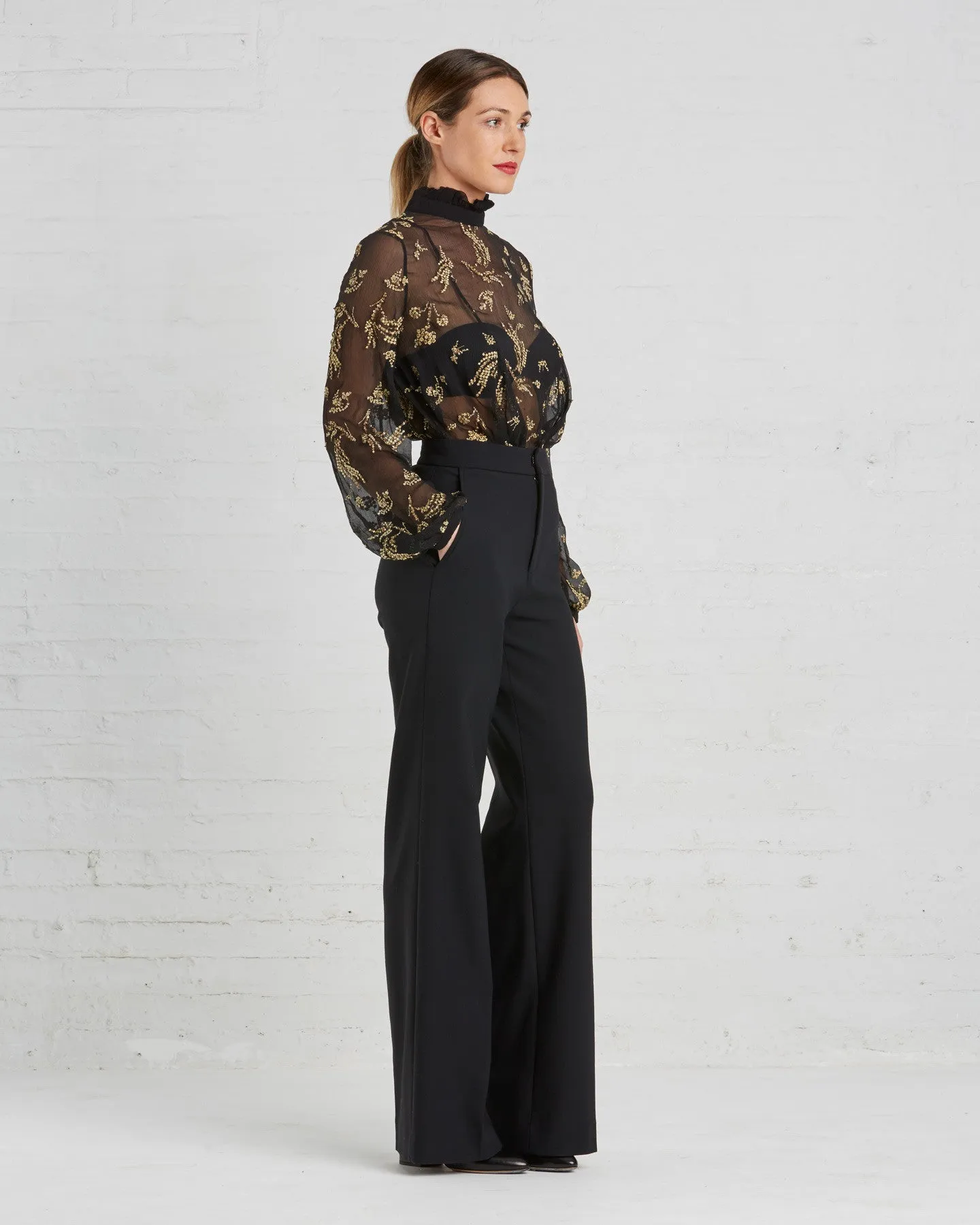 Voz | Wide-leg Trousers in Black