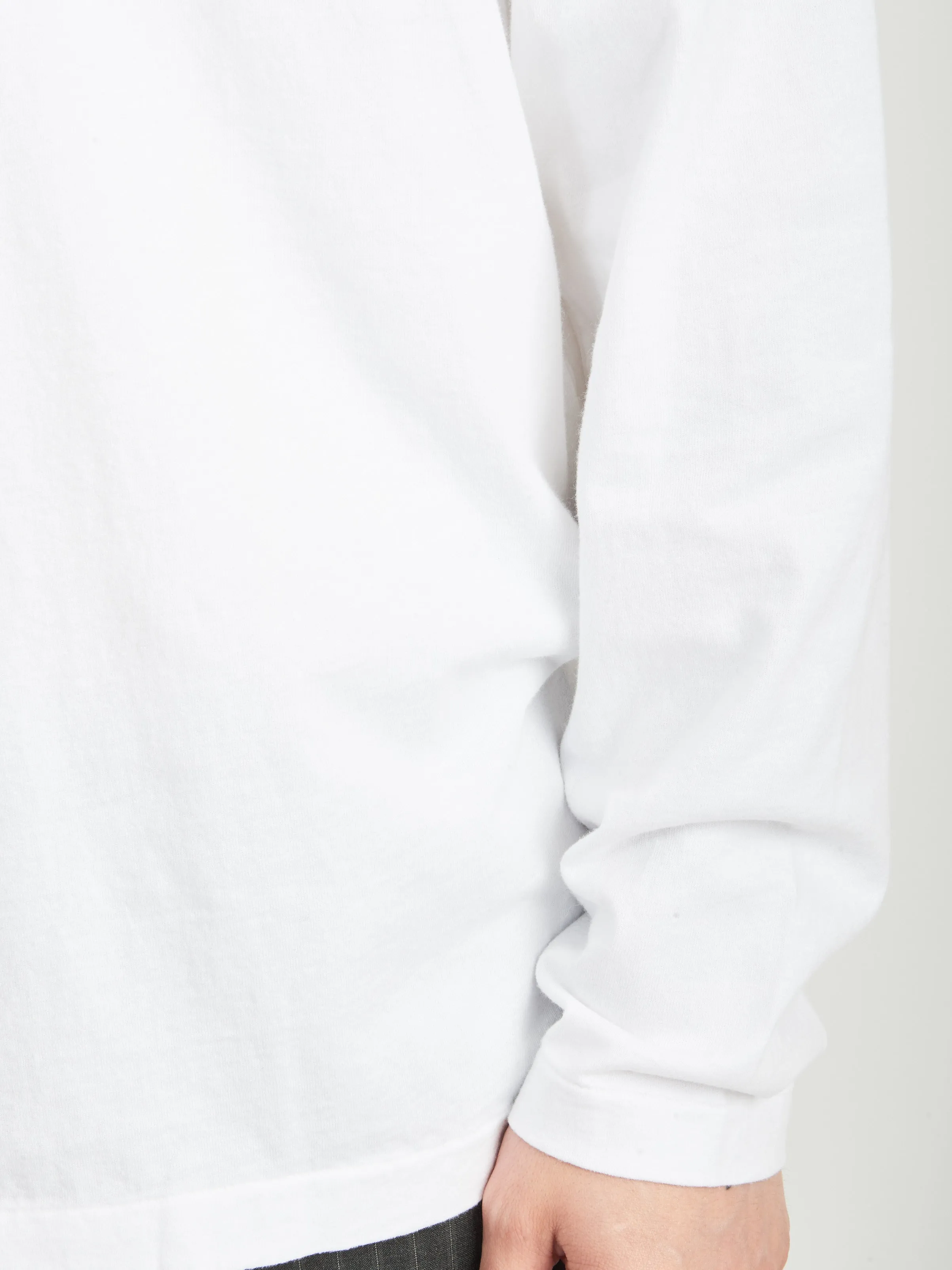 White L/S Pocket Tee