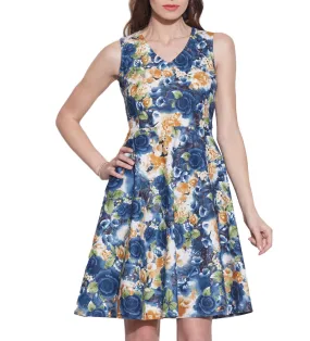 Women's Apparel Cotton Printed Dress,Machine Washable,W-CPD32-1620, Size-32 Inch