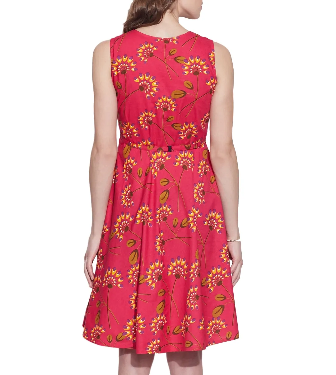 Women's Apparel Cotton Printed Dress,Machine Washable,W-CPD42-1605, Size-42 Inch