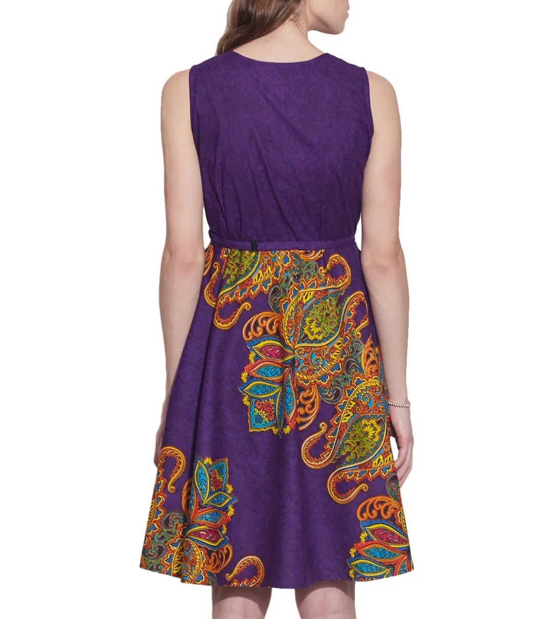 Women's Apparel Cotton Printed Dress,Machine Washable,W-CPD42-1625, Size-42 Inch