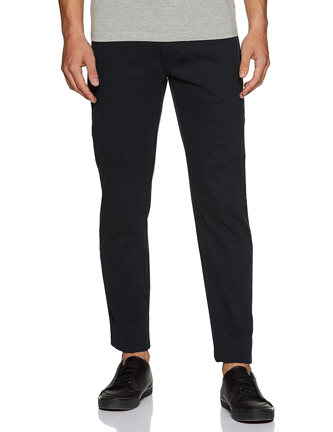 Zip Fly Cotton Slim Fit Casual Trousers